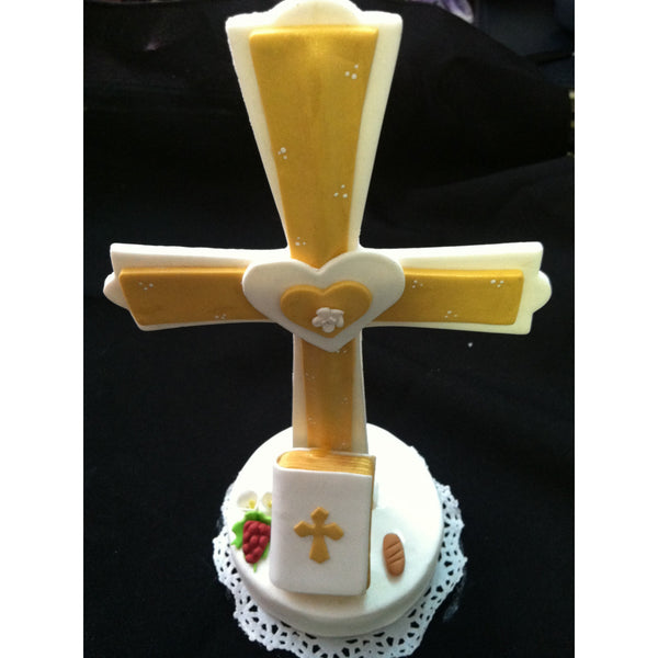 First Communion Cake Topper, Baptism Cake Topper, Communion Cross, First Communion Decoration, Baptism Cross Favor, Boy Baptism Cake Topper - Cake Toppers Boutique