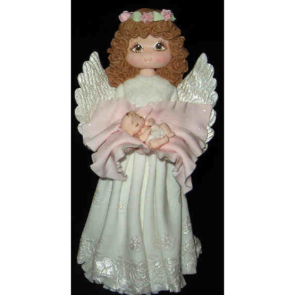 Angel Cake Topper Baby Baptism Cake Decorations Angel with Baby Cake Topper Baptism Keepsake - Cake Toppers Boutique