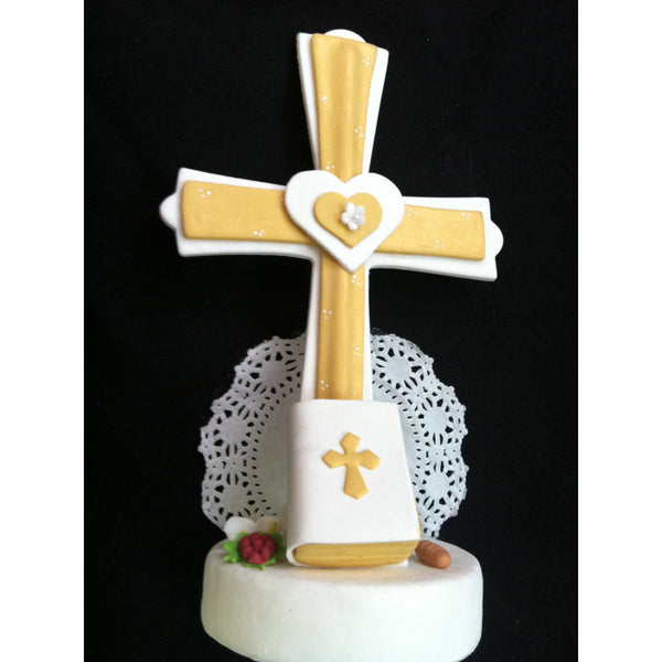 First Communion Cake Topper, Baptism Cake Topper, Communion Cross, First Communion Decoration, Baptism Cross Favor, Boy Baptism Cake Topper - Cake Toppers Boutique