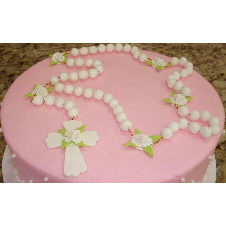 Rosary Cake Topper First Communion or Baptism Cake Decorations Communion Keepsake - Cake Toppers Boutique