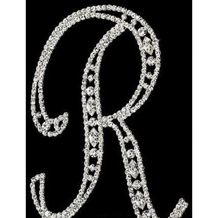 Monogram Wedding Cake Topper Crystal Initial Any Letter A B C D E F G H I J K L M N O P Q R S T U V W X Y Z, Rhinestone Wedding Cake Topper - Cake Toppers Boutique