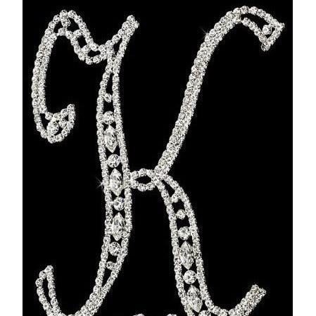 6'' Rhinestone Letter Topper, Birthday Cake Topper, Rhinestone Cake Topper, Silver Cake Topper, 6'' Silver Letter Cake Topper, Cake Decorations - Cake Toppers Boutique