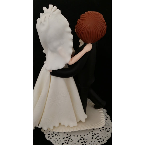 Bride Groom Unique Wedding, Cake Topper, Wedding Figurine Topper, Wedding Cake Topper, Bride Groom Dancing Topper, Wedding Cake Topper - Cake Toppers Boutique