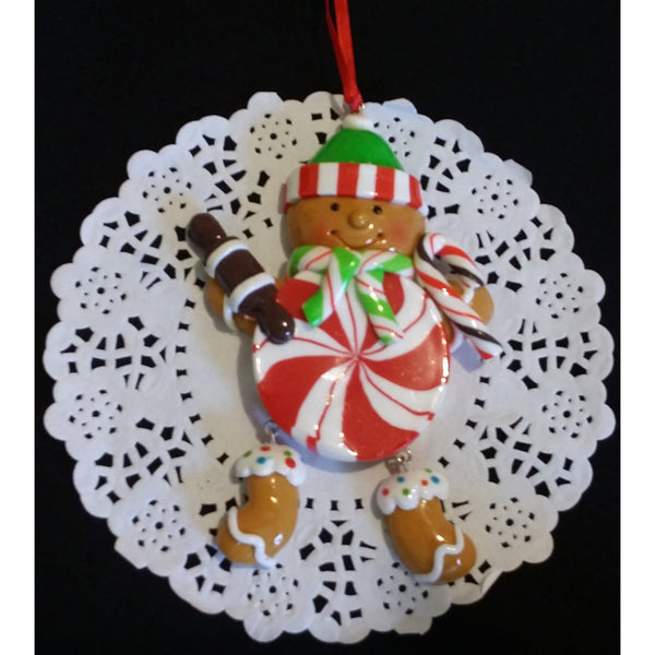 Christmas Ornament, Ginger Cookie For Tree, Ginger Cookie Ornament, Xmas Ornament, Snowman Ornament, Christmas Candy Ornament, Tree Ornament - Cake Toppers Boutique