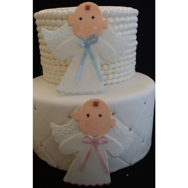 Angel and Rosary Cake Decorations Baptism Cake Topper First Communion Angel - Cake Toppers Boutique
