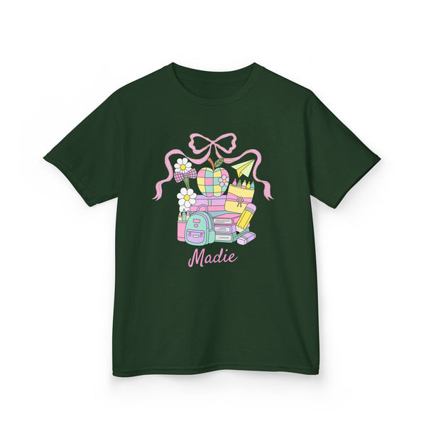 Preppy Custom Grade Girl Shirt, Personalized Back to School Shirt Custom Name 1st Day Outfit Cute Retro School Shirt Girls Dream Team TShirt