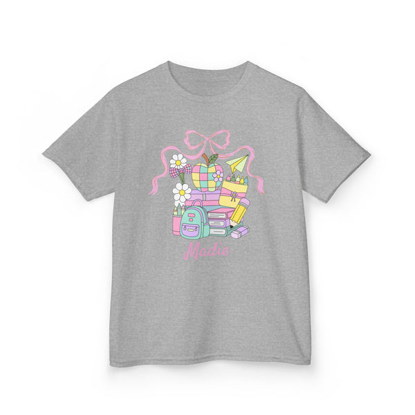 Preppy Custom Grade Girl Shirt, Personalized Back to School Shirt Custom Name 1st Day Outfit Cute Retro School Shirt Girls Dream Team TShirt