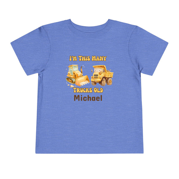 Contruction Trucks 2nd Birthday Shirt Toddler Boy Two Trucks Birthday Shirt Truck Theme Birthday Tee Personalized Bday Shirt Retro Truck Tee