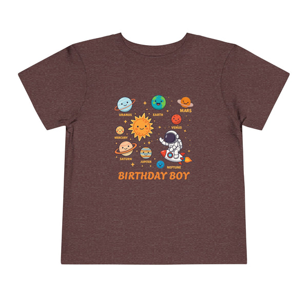 Space 2nd Birthday Solar System Toddler Shirt Cute Planets T Shirt Space Bday Shirt Boy Custom Name Age Shirts Toddler Boy 3rd Birthday Tees
