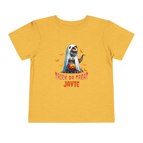 Personalized Name Boys Halloween Shirt T Rex Dinosaur Lover Gifts Toddler Shirt Halloween T-Rex Shirt Dino Ghost T-Shirt Halloween Party Tee