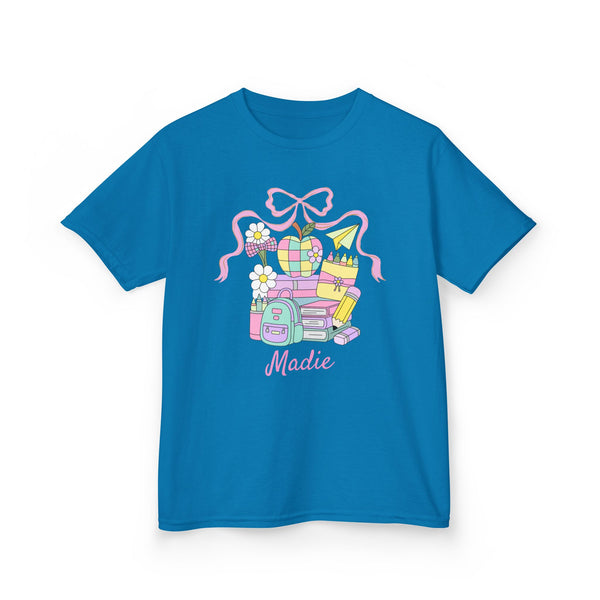Preppy Custom Grade Girl Shirt, Personalized Back to School Shirt Custom Name 1st Day Outfit Cute Retro School Shirt Girls Dream Team TShirt