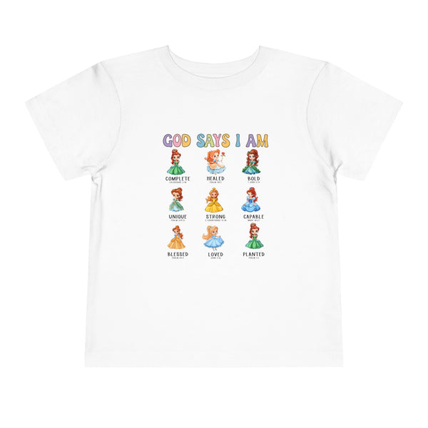 God Says I Am Princess Shirt, Cute Toddler Shirt, Little Girl T Shirt, Funny Princess Tee, Christian Girl Shirt Gift for Toddler Girl Shirts