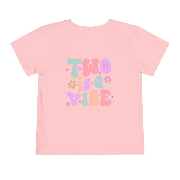 Two Shirt For Girl 2nd Birthday Shirt Girl 2nd Birthday Toddler T Shirt Two is a Vibes TShirt Retro Girl Shirt 2nd Bday Shirt Toddler Outfit