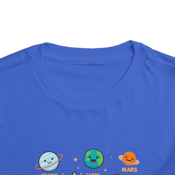 Space 2nd Birthday Solar System Toddler Shirt Cute Planets T Shirt Space Bday Shirt Boy Custom Name Age Shirts Toddler Boy 3rd Birthday Tees