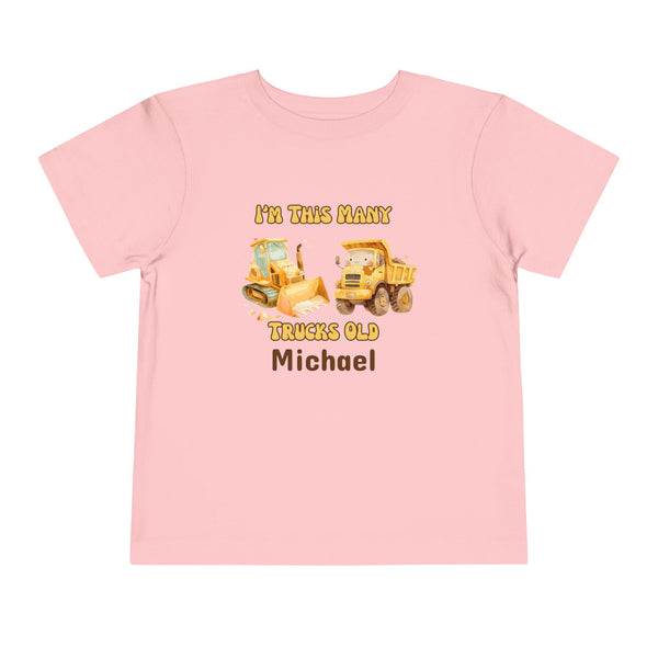 Contruction Trucks 2nd Birthday Shirt Toddler Boy Two Trucks Birthday Shirt Truck Theme Birthday Tee Personalized Bday Shirt Retro Truck Tee