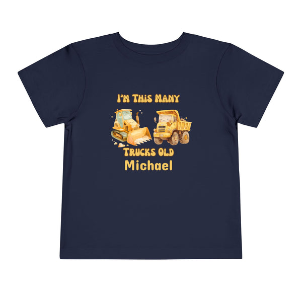 Contruction Trucks 2nd Birthday Shirt Toddler Boy Two Trucks Birthday Shirt Truck Theme Birthday Tee Personalized Bday Shirt Retro Truck Tee