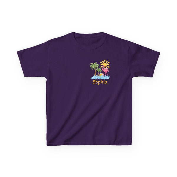 Sunshine State of Mind Shirt, Custom Summer Vibes T Shirt, Trendy Summer Coquette Tee, Girls Retro Beach Shirts Sunshine Palm Flamingo Shirt