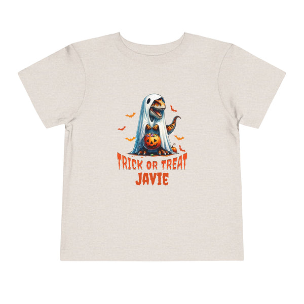 Personalized Name Boys Halloween Shirt T Rex Dinosaur Lover Gifts Toddler Shirt Halloween T-Rex Shirt Dino Ghost T-Shirt Halloween Party Tee