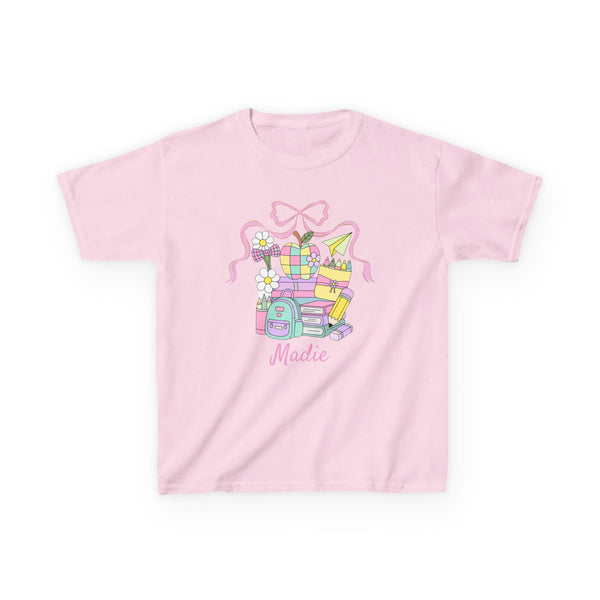 Preppy Custom Grade Girl Shirt, Personalized Back to School Shirt Custom Name 1st Day Outfit Cute Retro School Shirt Girls Dream Team TShirt