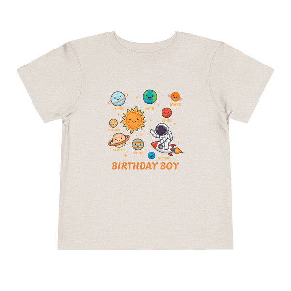 Space 2nd Birthday Solar System Toddler Shirt Cute Planets T Shirt Space Bday Shirt Boy Custom Name Age Shirts Toddler Boy 3rd Birthday Tees