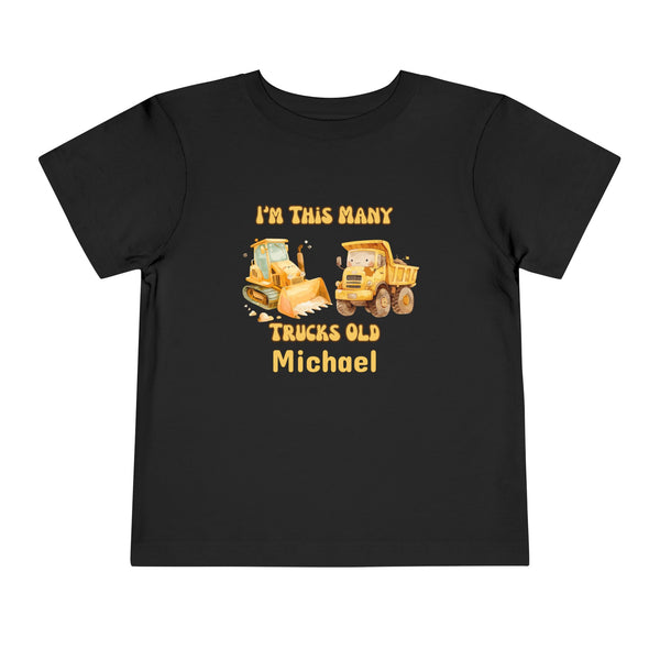 Contruction Trucks 2nd Birthday Shirt Toddler Boy Two Trucks Birthday Shirt Truck Theme Birthday Tee Personalized Bday Shirt Retro Truck Tee