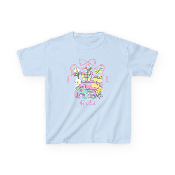 Preppy Custom Grade Girl Shirt, Personalized Back to School Shirt Custom Name 1st Day Outfit Cute Retro School Shirt Girls Dream Team TShirt