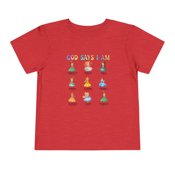 God Says I Am Princess Shirt, Cute Toddler Shirt, Little Girl T Shirt, Funny Princess Tee, Christian Girl Shirt Gift for Toddler Girl Shirts