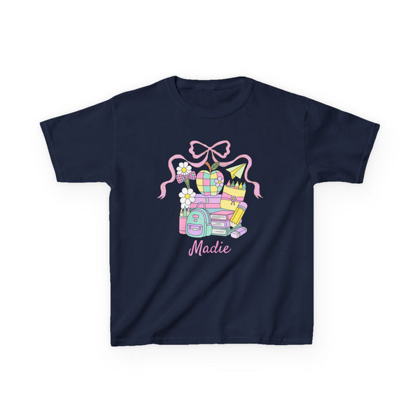 Preppy Custom Grade Girl Shirt, Personalized Back to School Shirt Custom Name 1st Day Outfit Cute Retro School Shirt Girls Dream Team TShirt