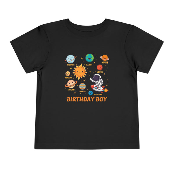 Space 2nd Birthday Solar System Toddler Shirt Cute Planets T Shirt Space Bday Shirt Boy Custom Name Age Shirts Toddler Boy 3rd Birthday Tees