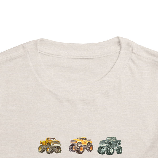Retro Monster Truck Kids Shirt Big Trucks Toddler Tee Bday Boy Tshirt Monster Truck Birthday Tee Boy Toddler Truck Crewneck Tee Gif for Boys