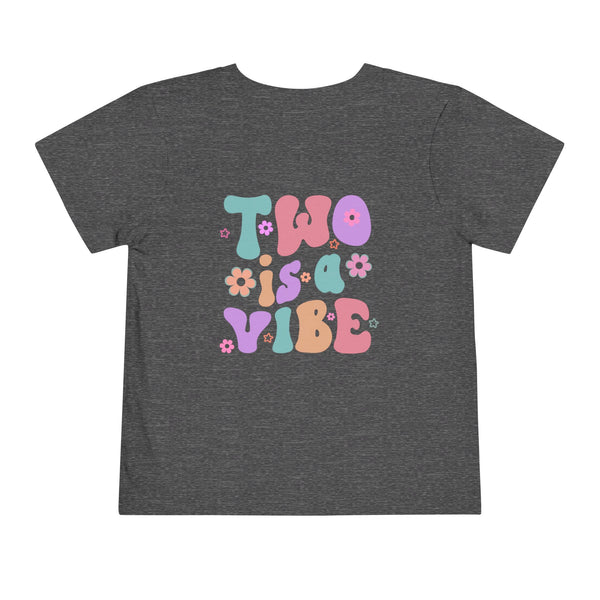 Two Shirt For Girl 2nd Birthday Shirt Girl 2nd Birthday Toddler T Shirt Two is a Vibes TShirt Retro Girl Shirt 2nd Bday Shirt Toddler Outfit