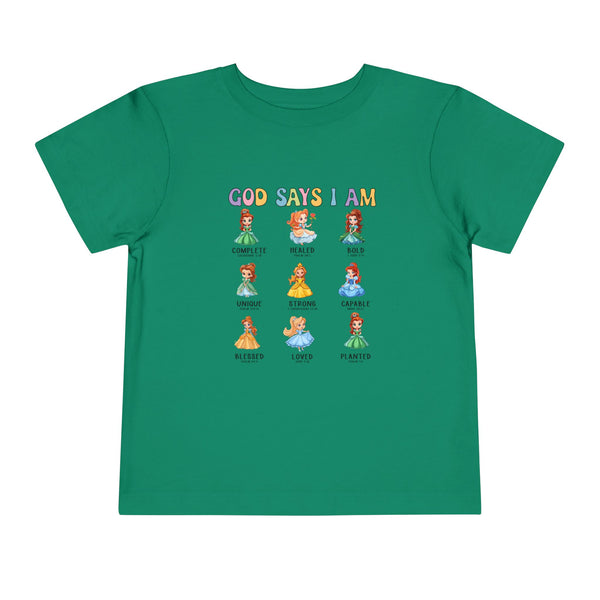 God Says I Am Princess Shirt, Cute Toddler Shirt, Little Girl T Shirt, Funny Princess Tee, Christian Girl Shirt Gift for Toddler Girl Shirts