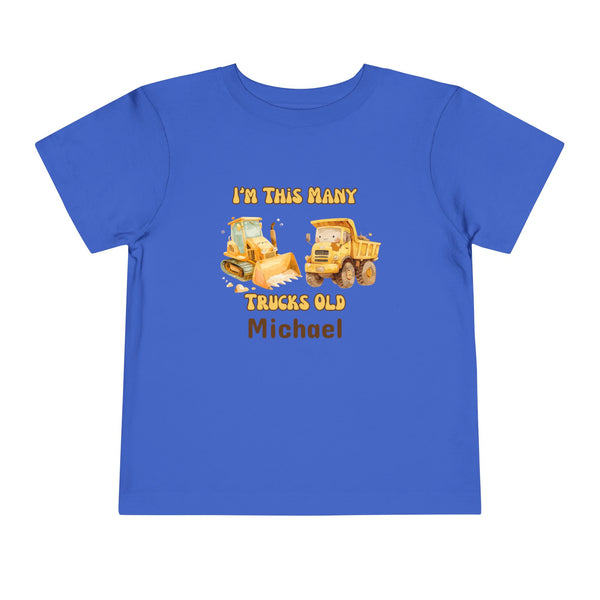 Contruction Trucks 2nd Birthday Shirt Toddler Boy Two Trucks Birthday Shirt Truck Theme Birthday Tee Personalized Bday Shirt Retro Truck Tee