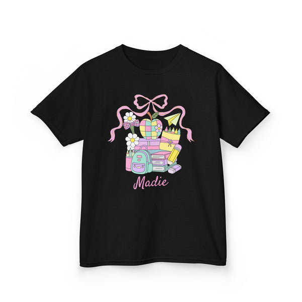 Preppy Custom Grade Girl Shirt, Personalized Back to School Shirt Custom Name 1st Day Outfit Cute Retro School Shirt Girls Dream Team TShirt
