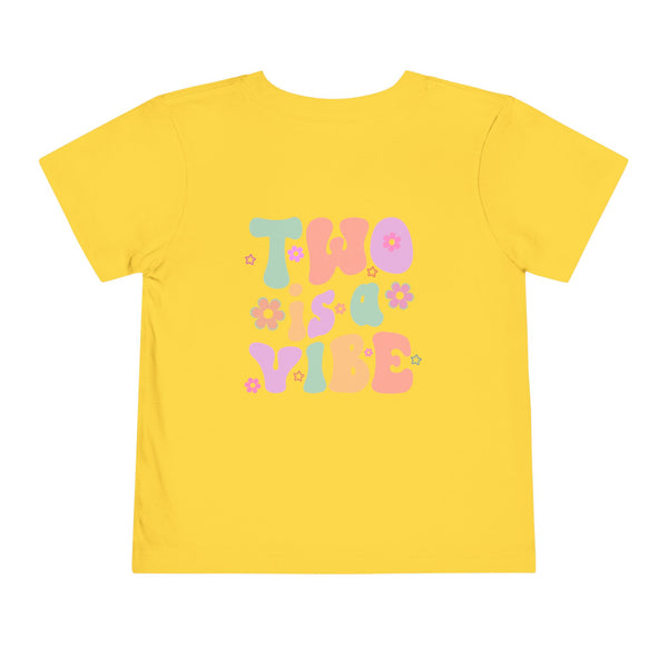 Two Shirt For Girl 2nd Birthday Shirt Girl 2nd Birthday Toddler T Shirt Two is a Vibes TShirt Retro Girl Shirt 2nd Bday Shirt Toddler Outfit