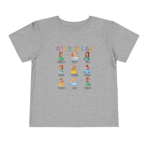 God Says I Am Princess Shirt, Cute Toddler Shirt, Little Girl T Shirt, Funny Princess Tee, Christian Girl Shirt Gift for Toddler Girl Shirts