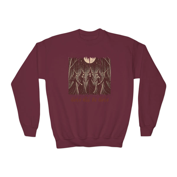 Vintage Girls Will Be Girls Witch Sweatshirt Funny Witch Shirt Winter Witchy Girl Top Vintage Halloween Girl Sweatshirt Witchy Vibes Sweater