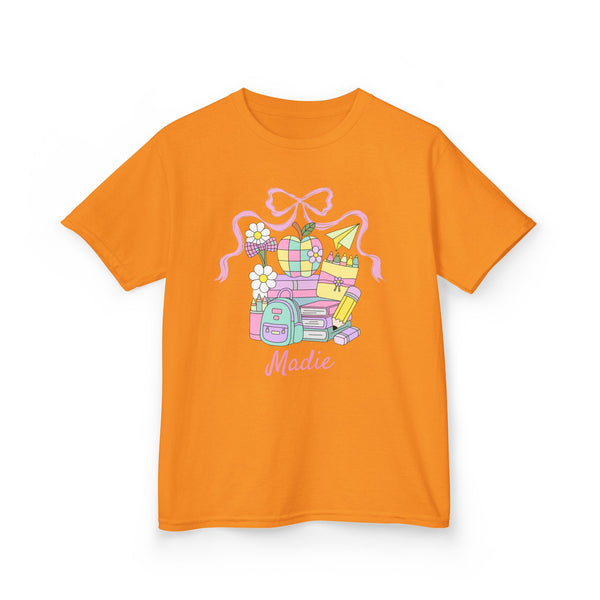 Preppy Custom Grade Girl Shirt, Personalized Back to School Shirt Custom Name 1st Day Outfit Cute Retro School Shirt Girls Dream Team TShirt
