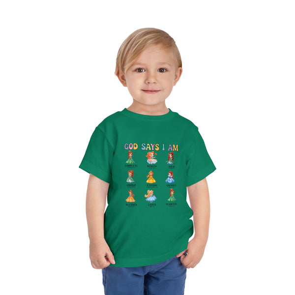 God Says I Am Princess Shirt, Cute Toddler Shirt, Little Girl T Shirt, Funny Princess Tee, Christian Girl Shirt Gift for Toddler Girl Shirts