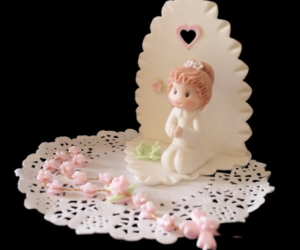 Girls Baptism, Baptism Cake Topper, Baptism Favors, Boy First Communion Girl Favors, First Communion Cake Topper, Twins Cake Toppers 2 Pcs - C T B