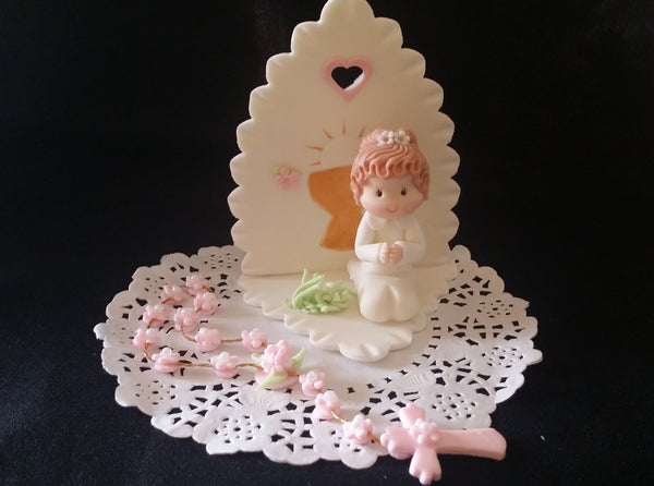 Girls Baptism, Baptism Cake Topper, Baptism Favors, Boy First Communion Girl Favors, First Communion Cake Topper, Twins Cake Toppers 2 Pcs - C T B