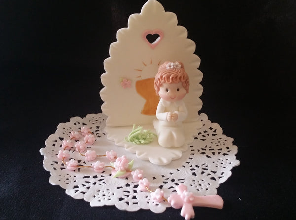 Girls Baptism, Baptism Cake Topper, Baptism Favors, Boy First Communion Girl Favors, First Communion Cake Topper, Twins Cake Toppers 2 Pcs - C T B