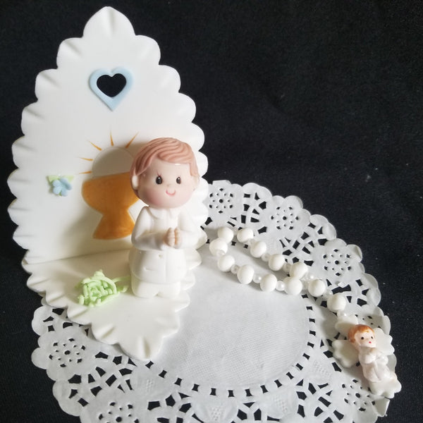 Girls Baptism, Baptism Cake Topper, Baptism Favors, Boy First Communion Girl Favors, First Communion Cake Topper, Twins Cake Toppers 2 Pcs - C T B