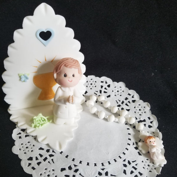 Girls Baptism, Baptism Cake Topper, Baptism Favors, Boy First Communion Girl Favors, First Communion Cake Topper, Twins Cake Toppers 2 Pcs - C T B