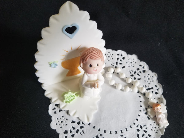 Girls Baptism, Baptism Cake Topper, Baptism Favors, Boy First Communion Girl Favors, First Communion Cake Topper, Twins Cake Toppers 2 Pcs - C T B