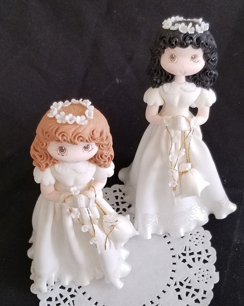 First Communion Child Cake Topper, Baptism Cake Topper, Communion Girl  Rosary, Boy Communion Favor, Baptism Favor, Baptism Cake Decoration - C T B