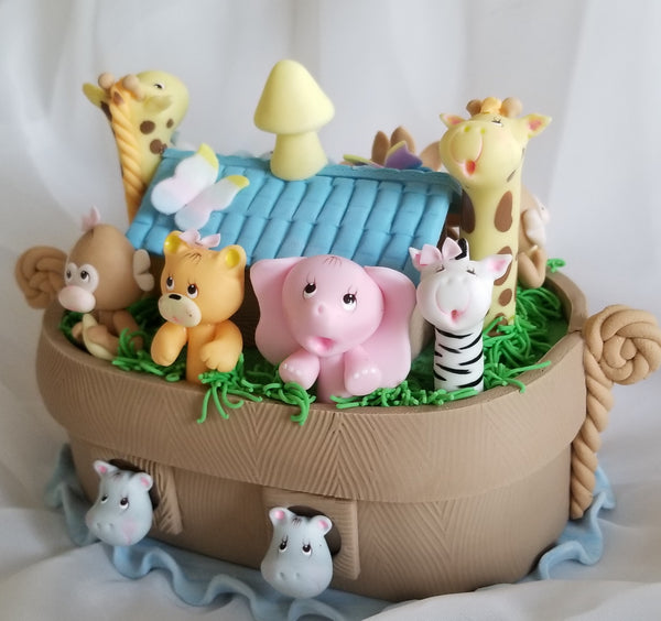 Noah's Ark Cake Topper Noah's Arks with Animals Topper Noah's Ark Cake Decorations - C T B
