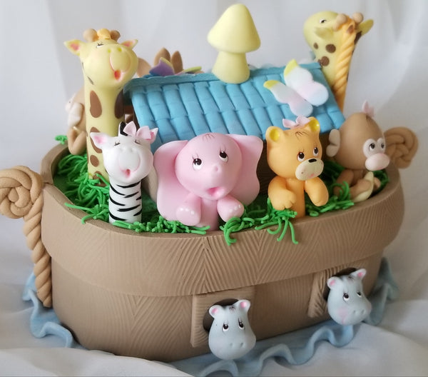 Noah's Ark Cake Topper Noah's Arks with Animals Topper Noah's Ark Cake Decorations - C T B