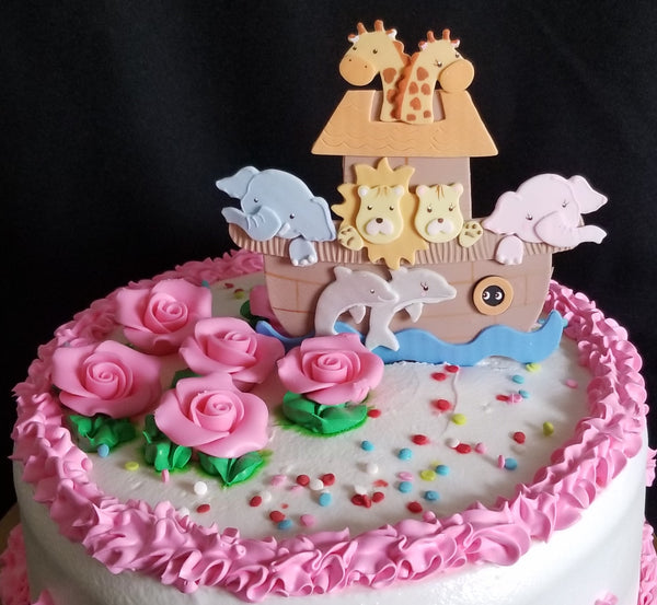 Noah's Ark Cake Decoration Pick Birthday and Baby Shower Centerpiece Topper