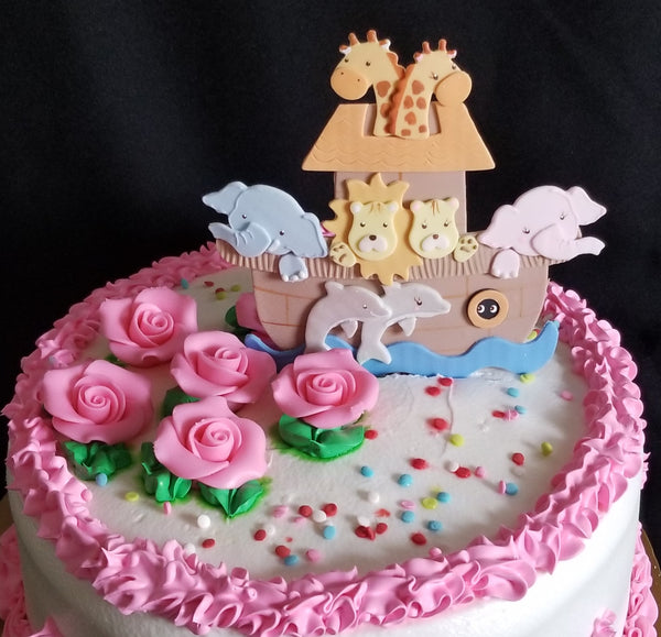 Noah's Ark Cake Decor Birthday Cake Pick Ark Cake Decoration Noah's Ark Centerpiece Pick Ark w Animals Decorations